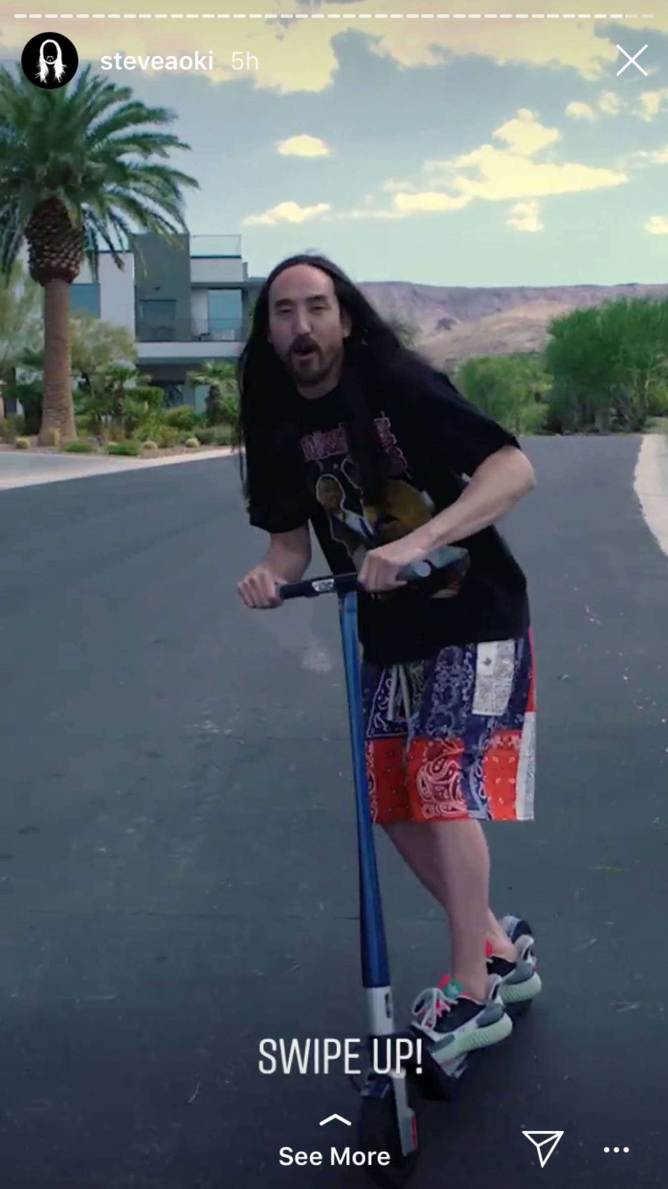 Steve Aoki with Unagi Scooter